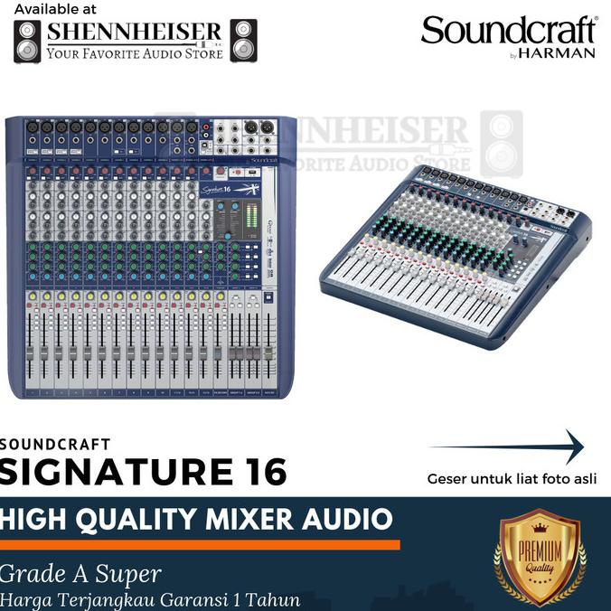 Mixer Audio 16 Channel Soundcraft Signature 16