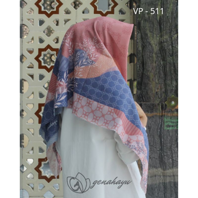 Jilbab Voal Motif Superfine / jilbab segi empat premium motif by Genahayu-VP-511