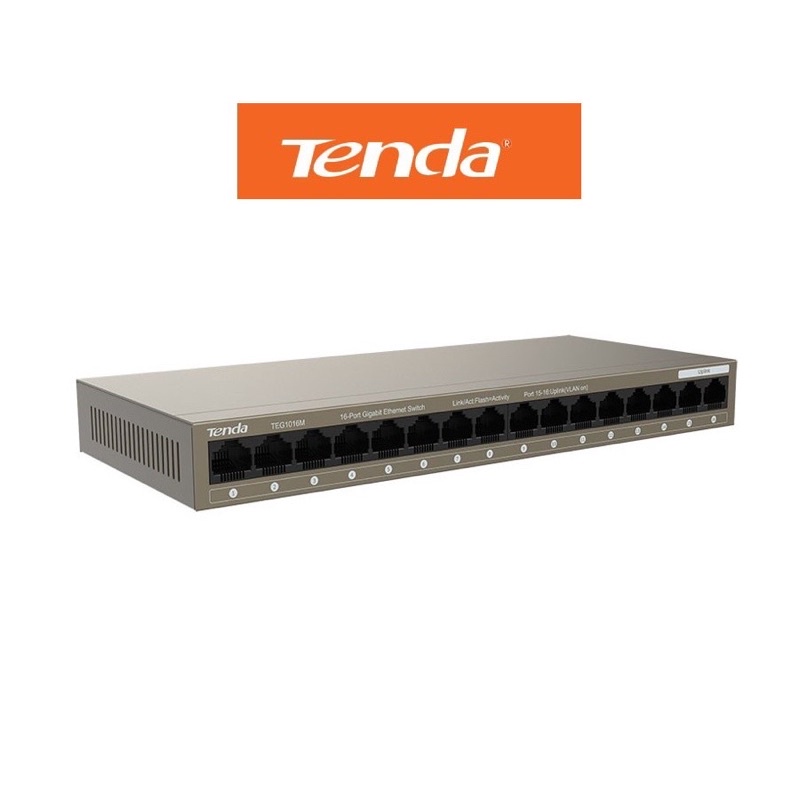 Tenda TEG1016M Switch HUB Ethernet Gigabit 16 Port Support VLAN Tenda TEG1016 M