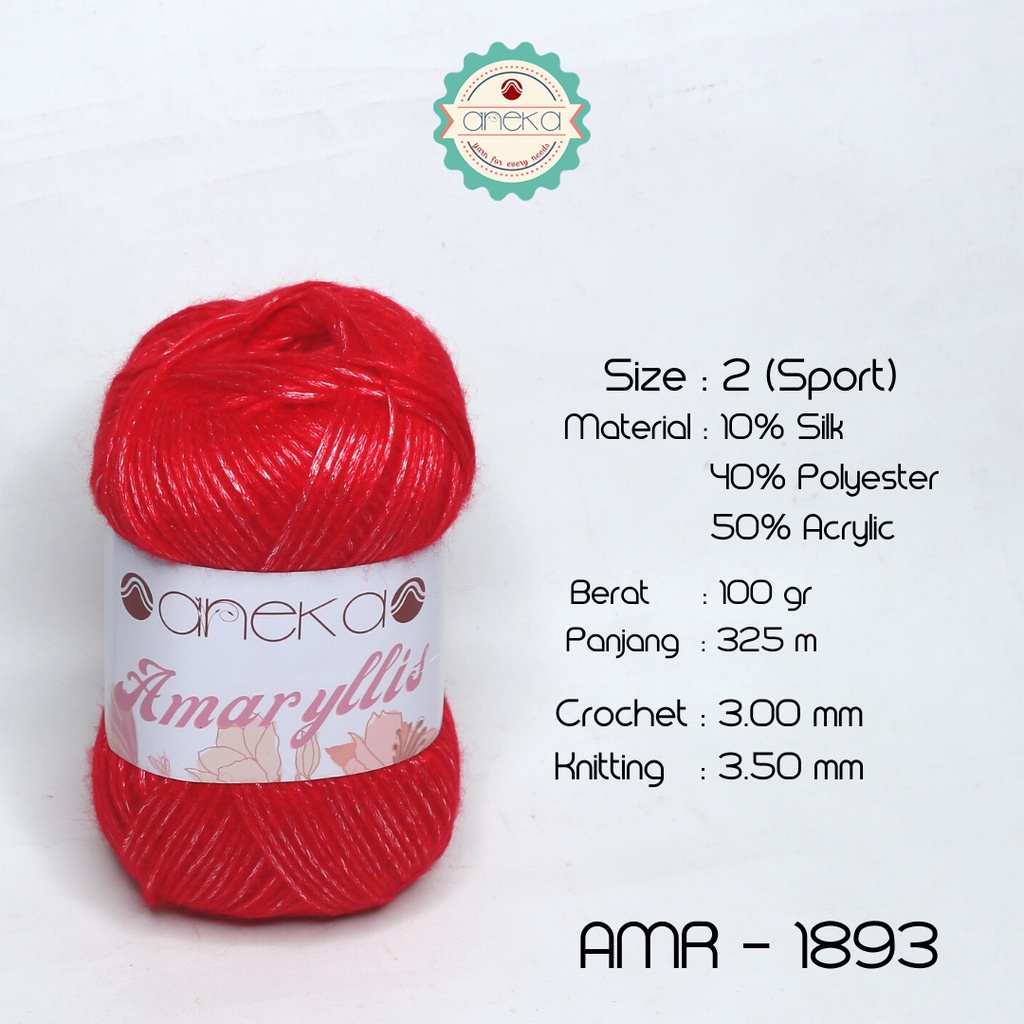 Benang Rajut Amaryllis / Amarillis Silk Cotton Yarn - 1893