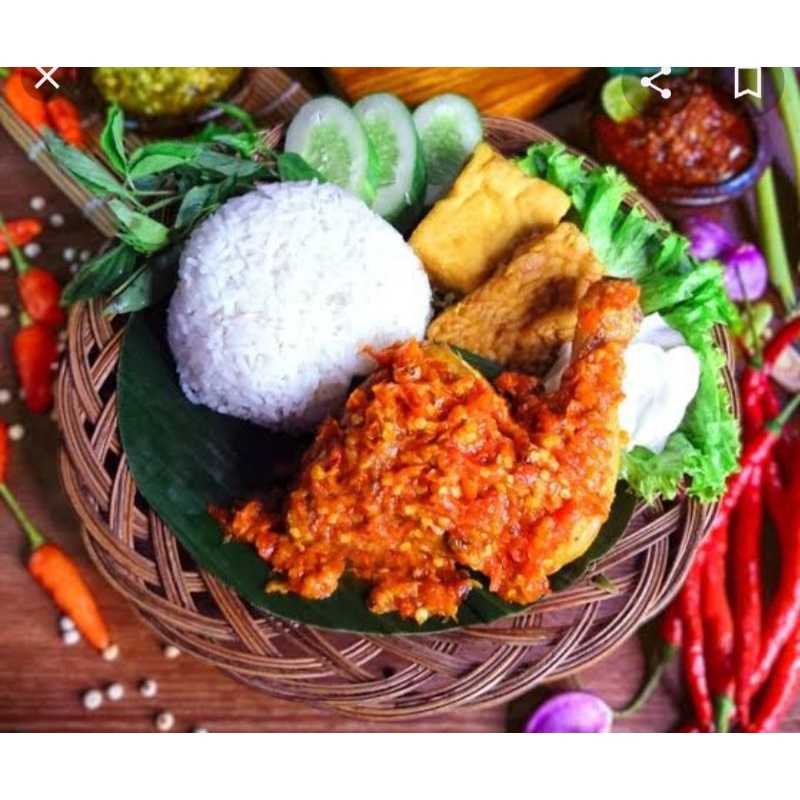 

nasi paket komplit ayam penyet