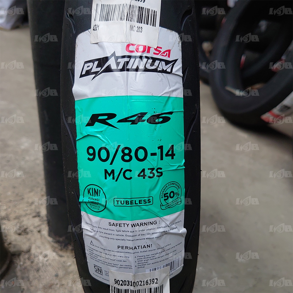 Ban Corsa 90/80-14 R46 Platinum Soft Compound Racing Tubeless