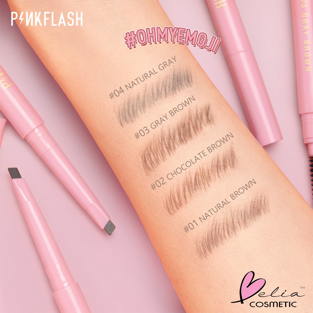 ❤ BELIA ❤ PINKFLASH Waterproof Auto Eyebrow Pencil | Pensil Alis | Eye Brow | Automatic | Pinkflash PF-E09