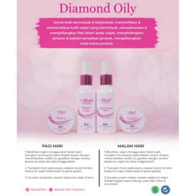 DIAMOND OILY MARWAH SKINCARE HALAL &amp; BPOM