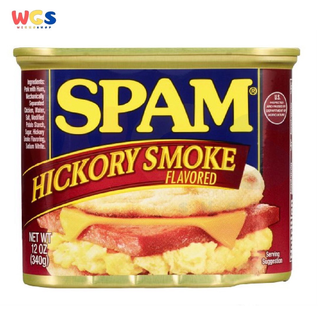 SPAM Hickory Smoke Flavored Original Pork Luncheon Meat USA 12oz 340g