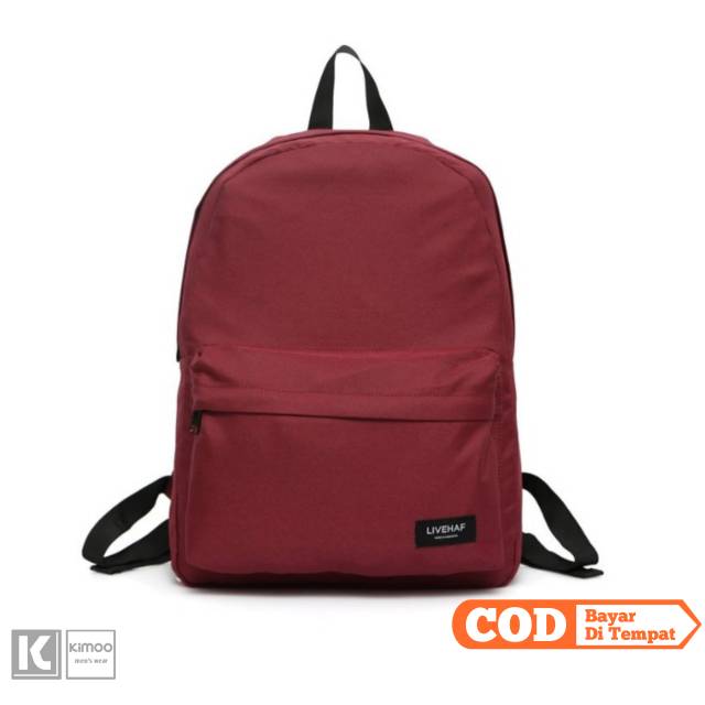 Livehaf Backpack Original Maroon / Tas Punggung