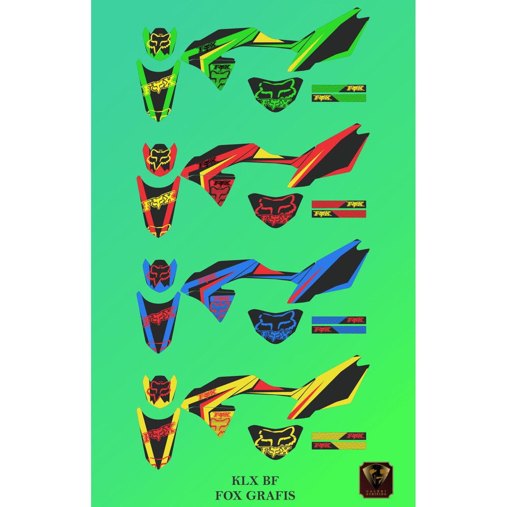 decal striping KLX BF 150 FOX / striping KLX BF 150 / decal stiker KLX BF / sticker KLX BF 150