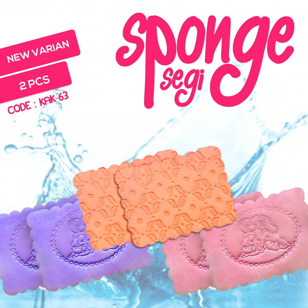 SPONGE (PEMBERSIH WAJAH )KONJAC SEGI EMPAT 1 BKS (KAK-63)