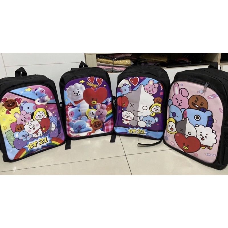 Liezela collection-Tas Ransel Anak sekolah perempuan/Tas Anak Tk SD, Tas karakter BT21/Tas  Ransel Terlaris 2022.