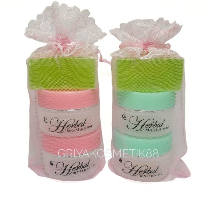 Paket Cream Herbal Algae 3in1 Pink/Hijau