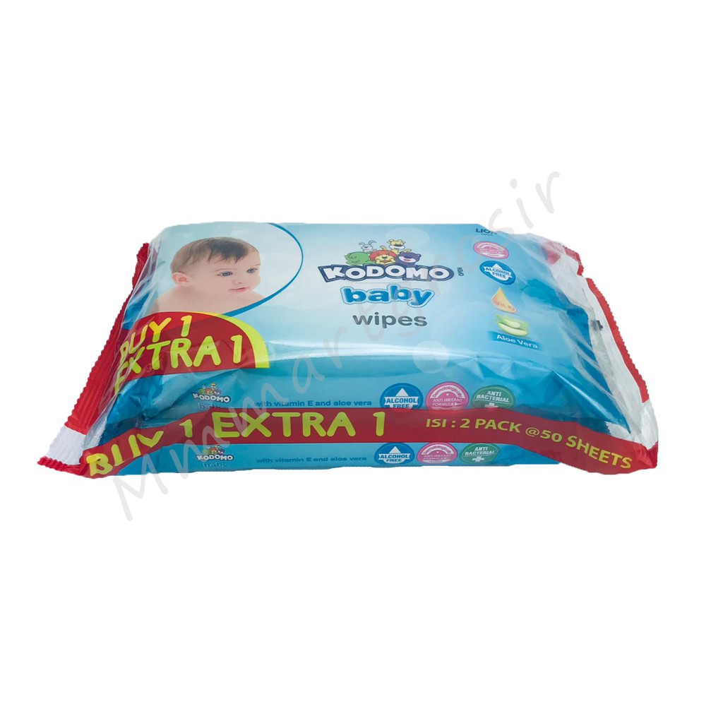 Kodomo Baby Wipes / Tissu Basah / Aloe Vera / 50shett