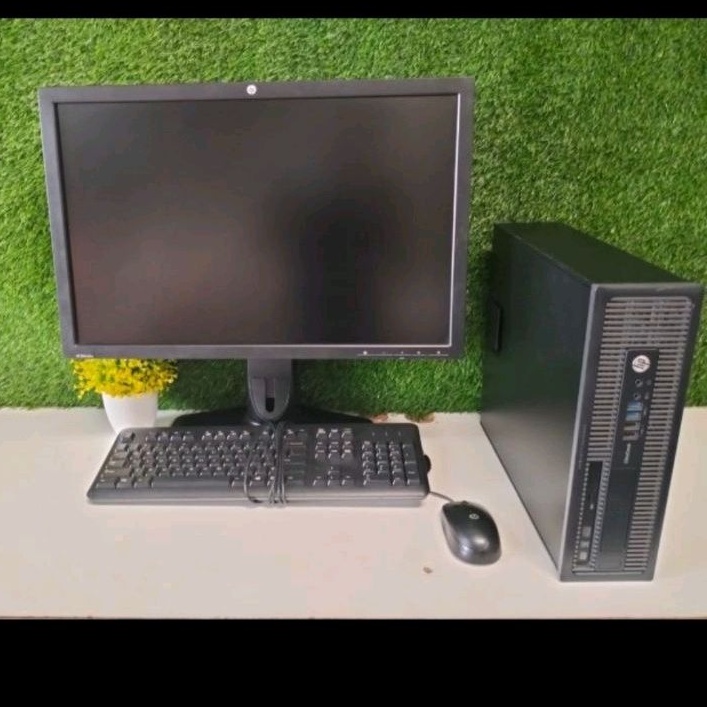 Paketan PC HP i3 Gen 4 + Monitor HP 24 Inch IPS + Key + Mouse, Garansi