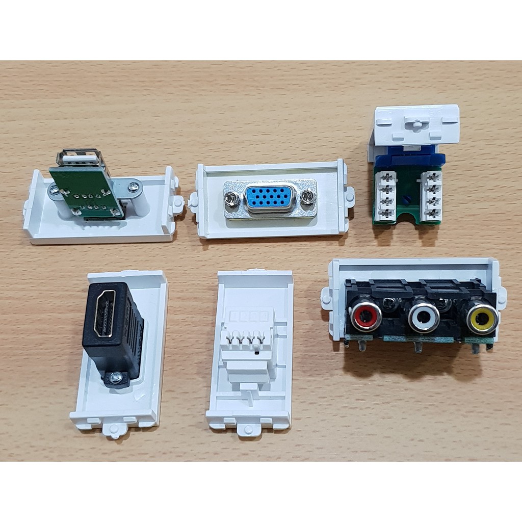 Faceplate with Modular HDMI VGA RCA USB RJ45 RJ11 Good Quality