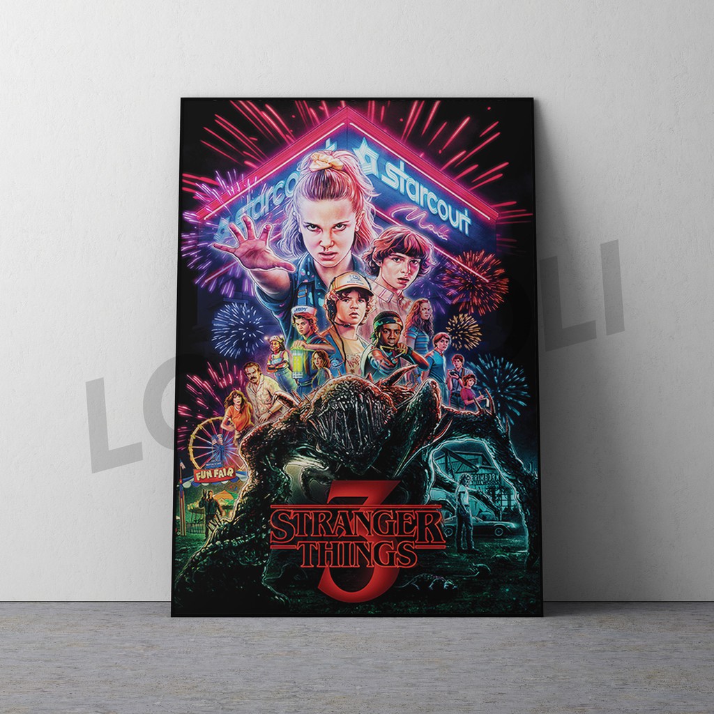 Hiasan Dinding Poster Kayu - Series Stranger Things