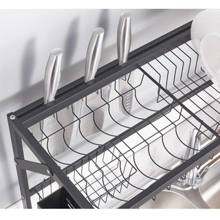 ES Rak Dapur  Stainless  Hitam Rak Wastafel Rak Piring dan 