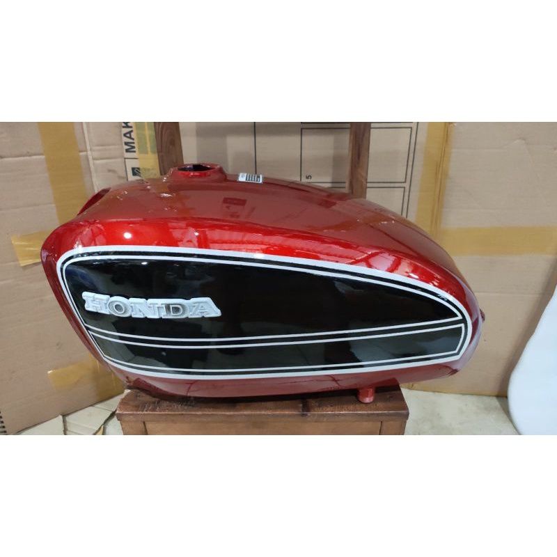 TANGKI HONDA CB125 TANGKI CB GALVANIS TEBAL MERAH HITAM