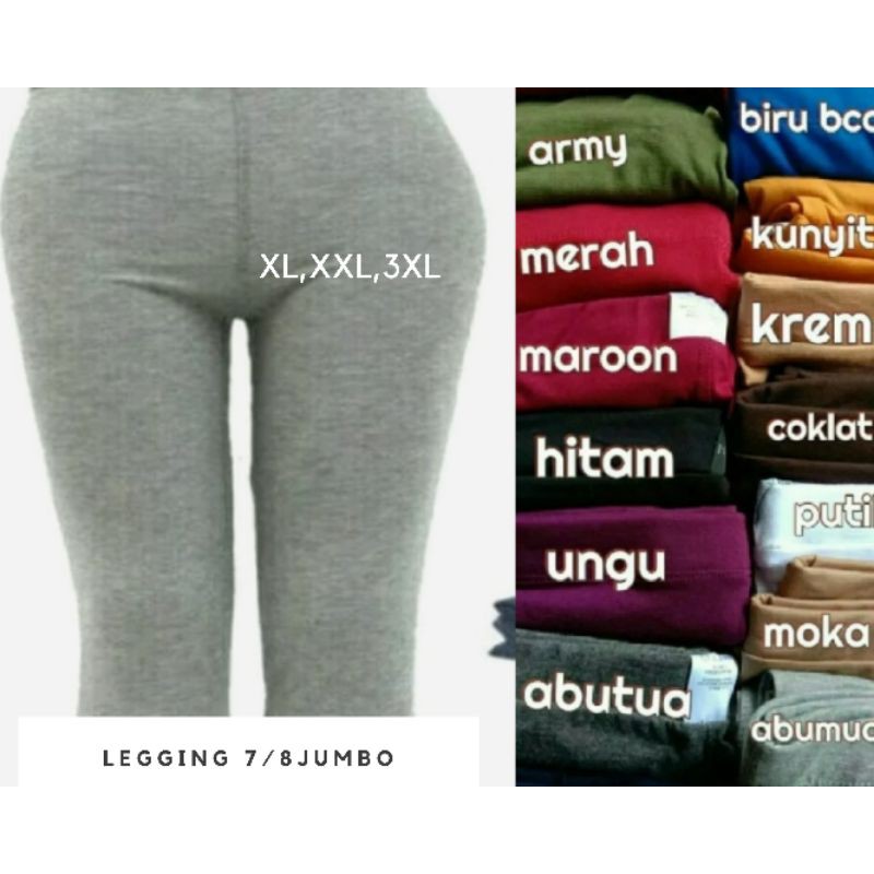 SALE LENGGING KAOS 7/8 /LEGGING WANITA TEBAL