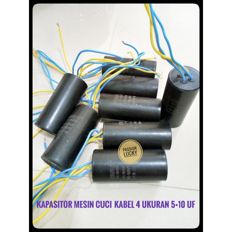 KAPASITOR 6+10/ 5+10 / 4+10 MIKRO KABEL 4 MESIN CUCI