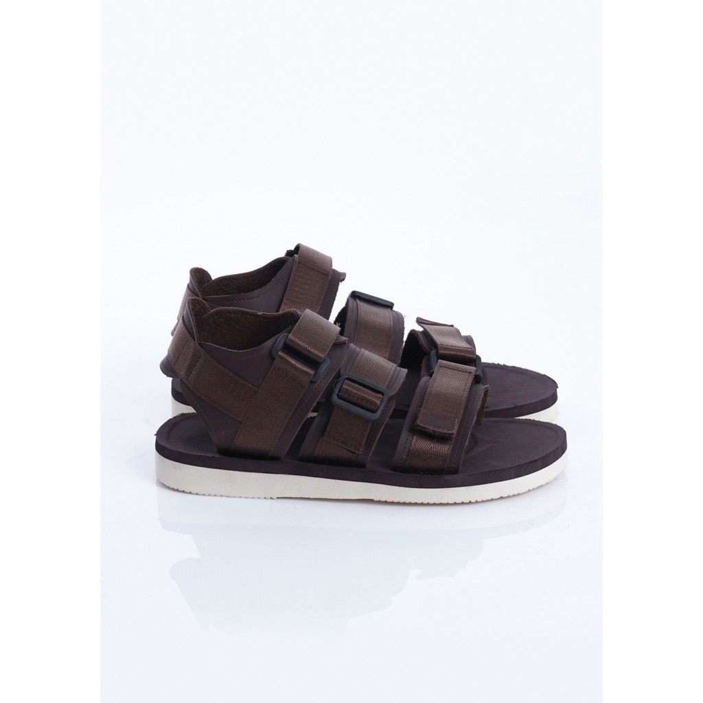 sandal pria santai volkerfootwear / three traft brown