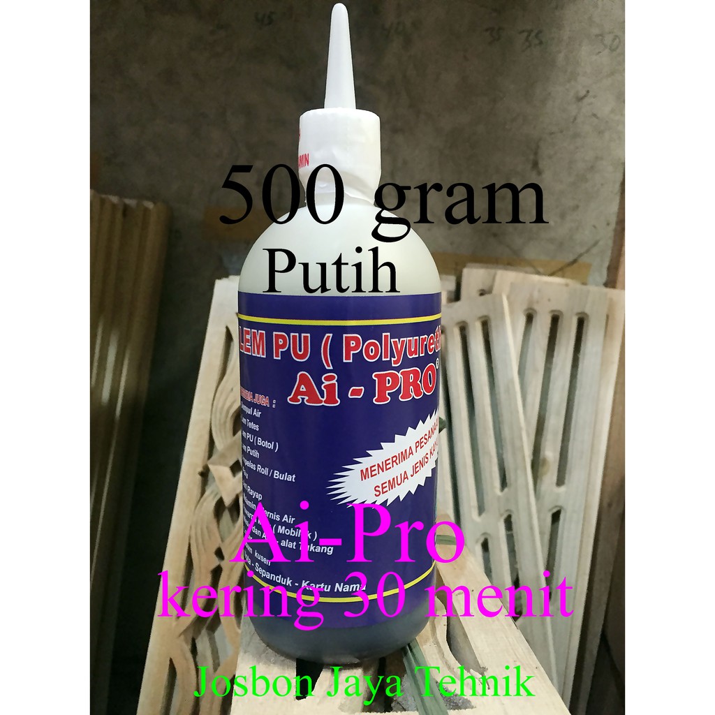 

Lem Pu Merk Ai-PRo putih atau Lem botol 500gr