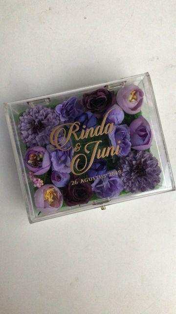 Kotak Cincin Pernikahan/ Purple Wedding Ring Box