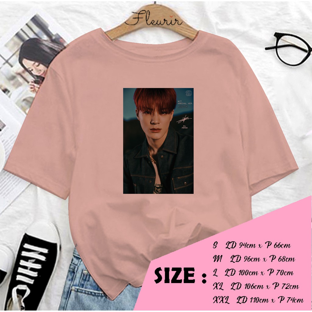 FLEURIR - KAOS JENO NCT FACE OVERSIZE KATUN KAOS WANITA DEWASA TUMBLR TEE UNISEX JUMBO