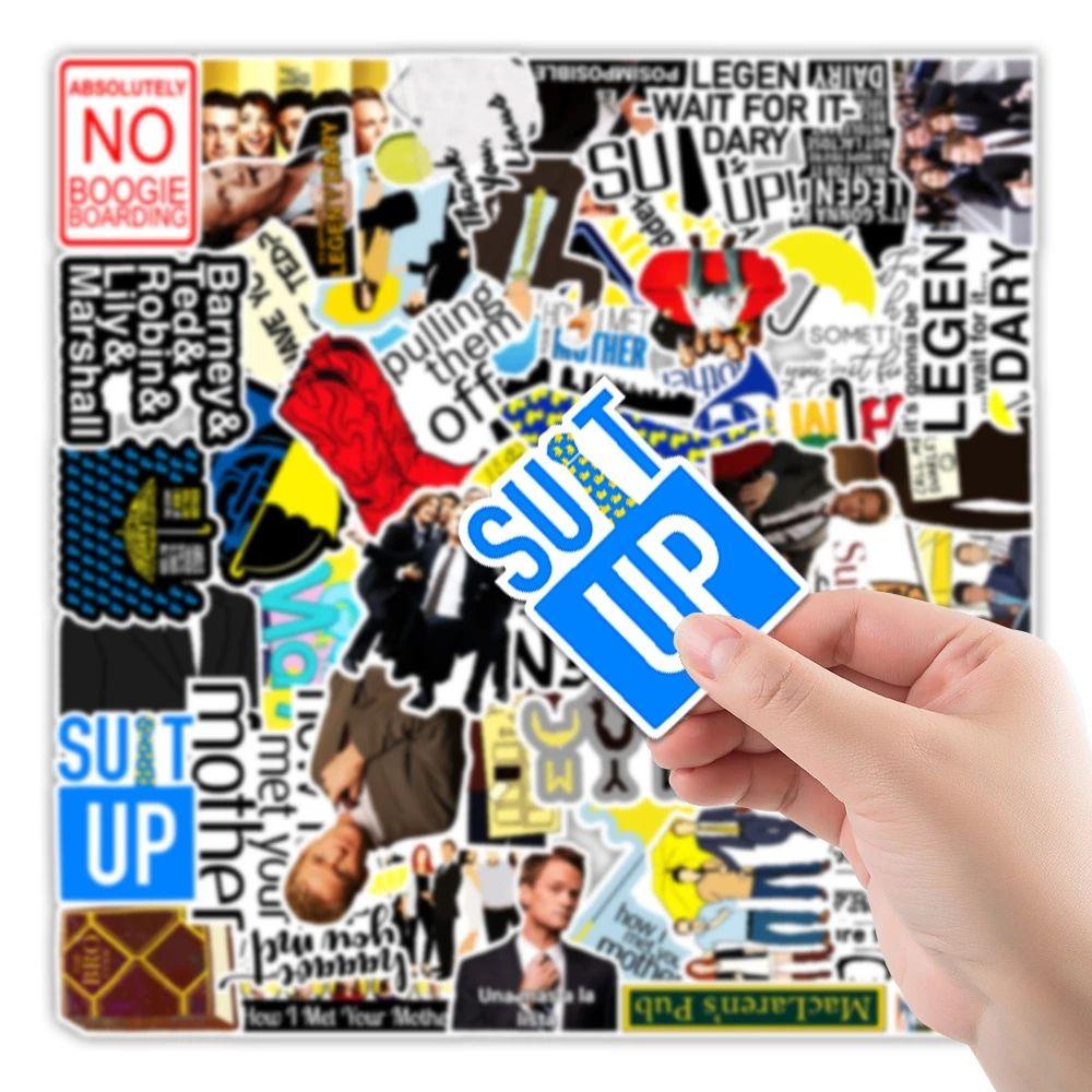 Lanfy Graffiti Stiker Telepon Multi Use Guitar Notebook Untuk Mobil Gitar Bagasi Kulkas HIMYM Sitckers