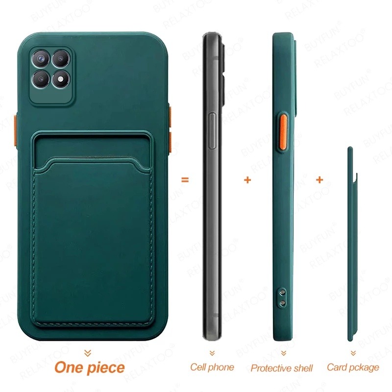 Casing soft Case Silikon Dengan slot Kartu Untuk vivo Y21 / y33s / y21s / y20 / y20i / y20s / y12s / y11s /y20i/v21E