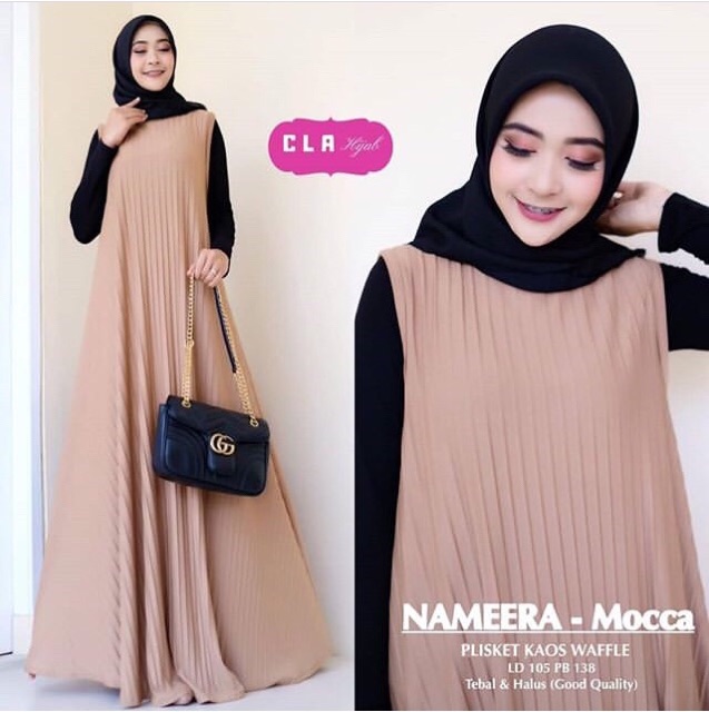 Dress plisket kutung / NAMEERA maxy