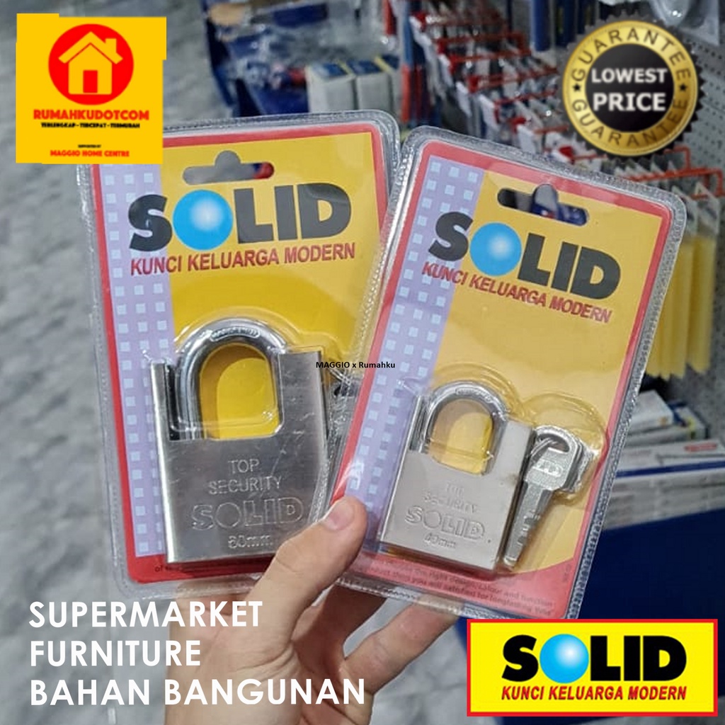 GEMBOK RUMAH BAJA  - GEMBOK PAGAR RUMAH  - KUNCI GEMBOK - 808 SN SERIES - SOLID
