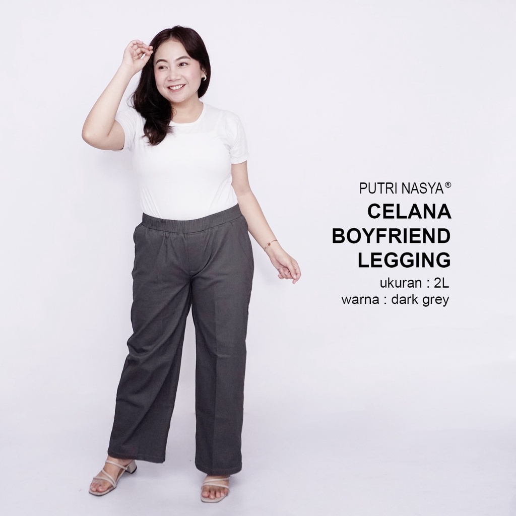 8L,6L,5L,4L,2L,XL, all size, Celana Kerja Kantor Legging Boyfriend / Celana Wanita Jumbo / Big size / Celana Kerja Seragam Wanita Big / Celana Bahan Wanita Formal Super Jumbo Kekinian