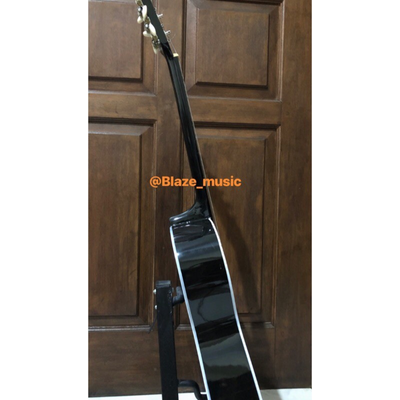 [PAKET FULLSET] Gitar akustik YMH PEMULA CUSTOM MURAH Hitam dan Natural