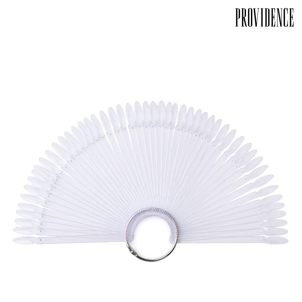 Providence 50Pcs Fan-shape Nail Art Tips Polish Board Display Practice Sticks Manicure Tool