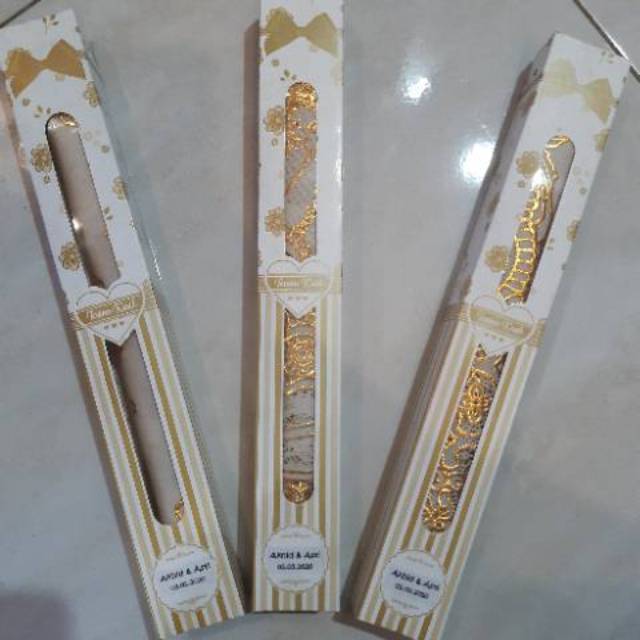 Harga GROSIR 1pack 50pcs souvenir taplak pvc kemasan box + nama