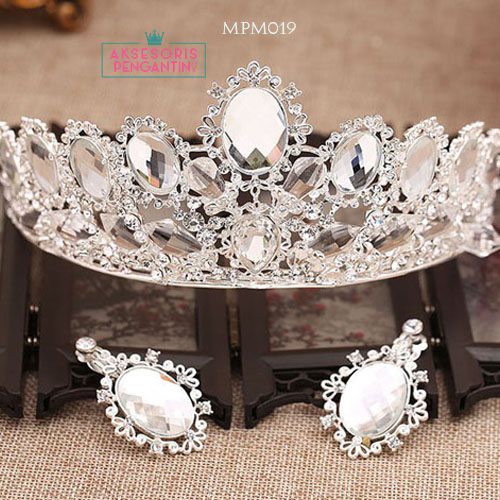 [READY STOK] CROWN WEDDING MAHKOTA BRIDAL AKSESORIS PENGANTIN SILVER MPM019