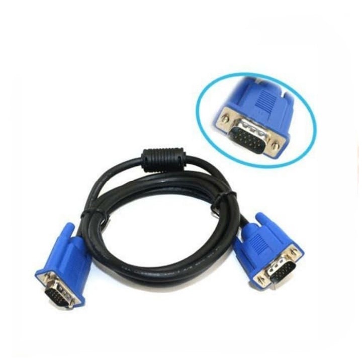 Kabel VGA 1.5M / Kabel VGA PC, Laptop, LCD, Proyektor MALE BLUE PLATE 1.5m