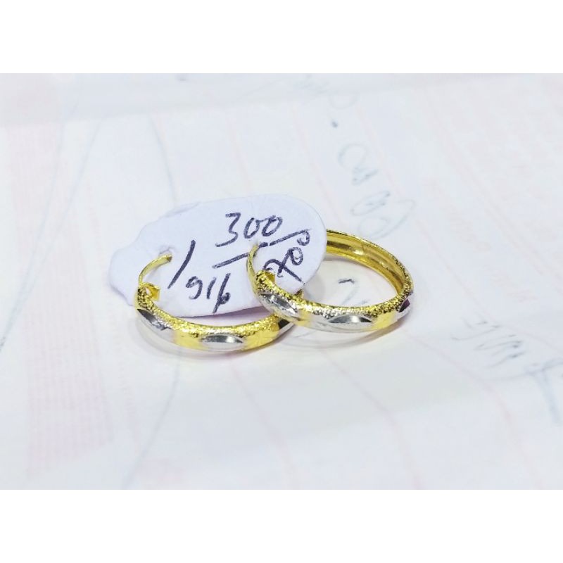 Anting emas kombinasi kadar 916 singapore 1,30gram