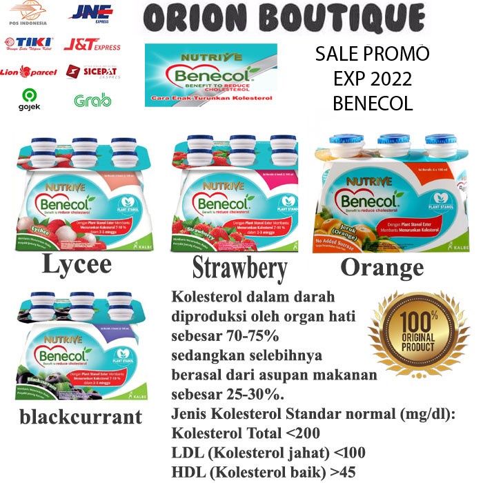 

(BISA COD) Nutrive benecol 6x100ml Blackcurrant, lecy, orange dan strawberry - Strawberi