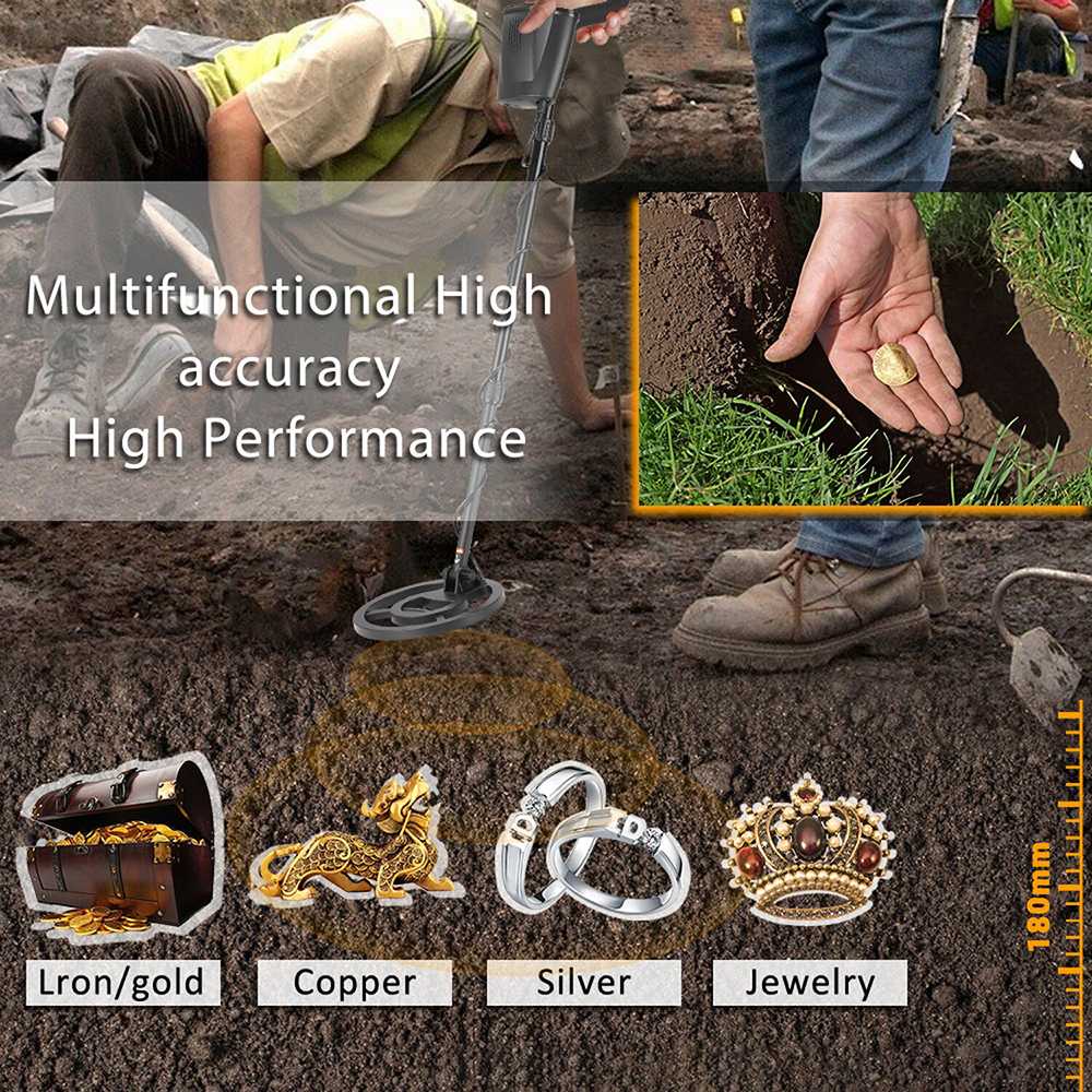 ORIGINAL Metal Detector Alat Pendeteksi Emas Logam Metal Gold Silver Detector Finder Metal detektor logam emas alat deteksi emas alat pencari emas waterproof - GTX5030 KKMOON 7COT0WBK