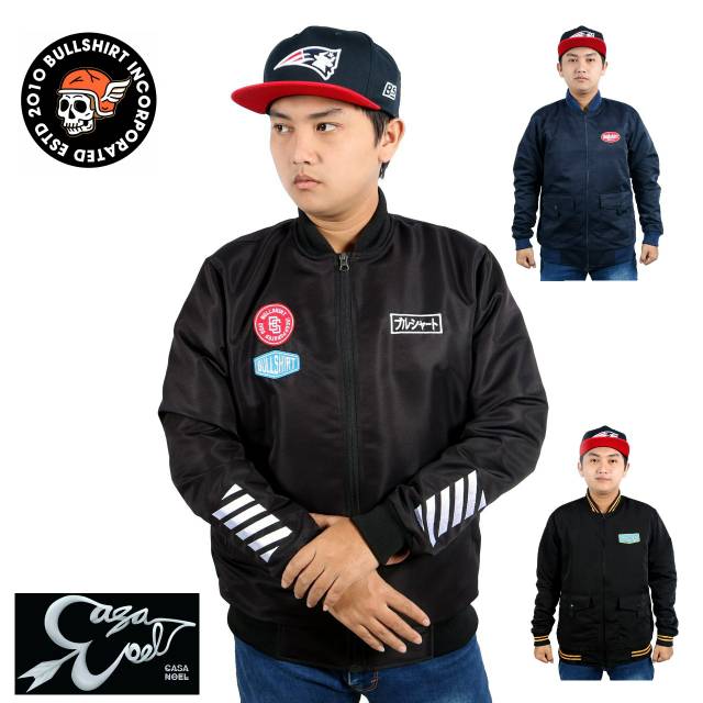 Jaket Bomber Jaket Distro Original Lokal Brand Bullshirt ( COD )