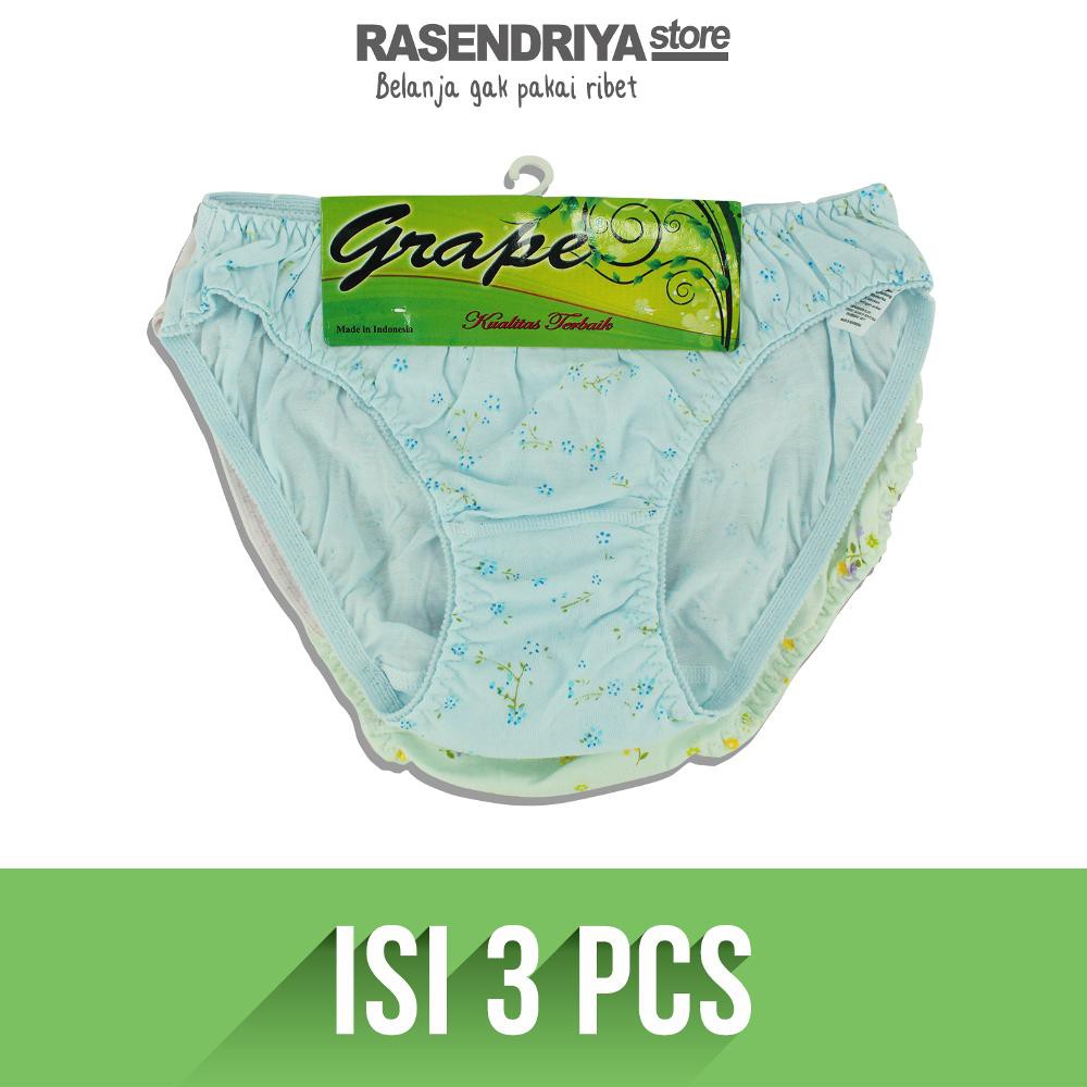 CELANA DALAM ISI 3PCS CD WANITA MOTIF MURAH | MINI SBL