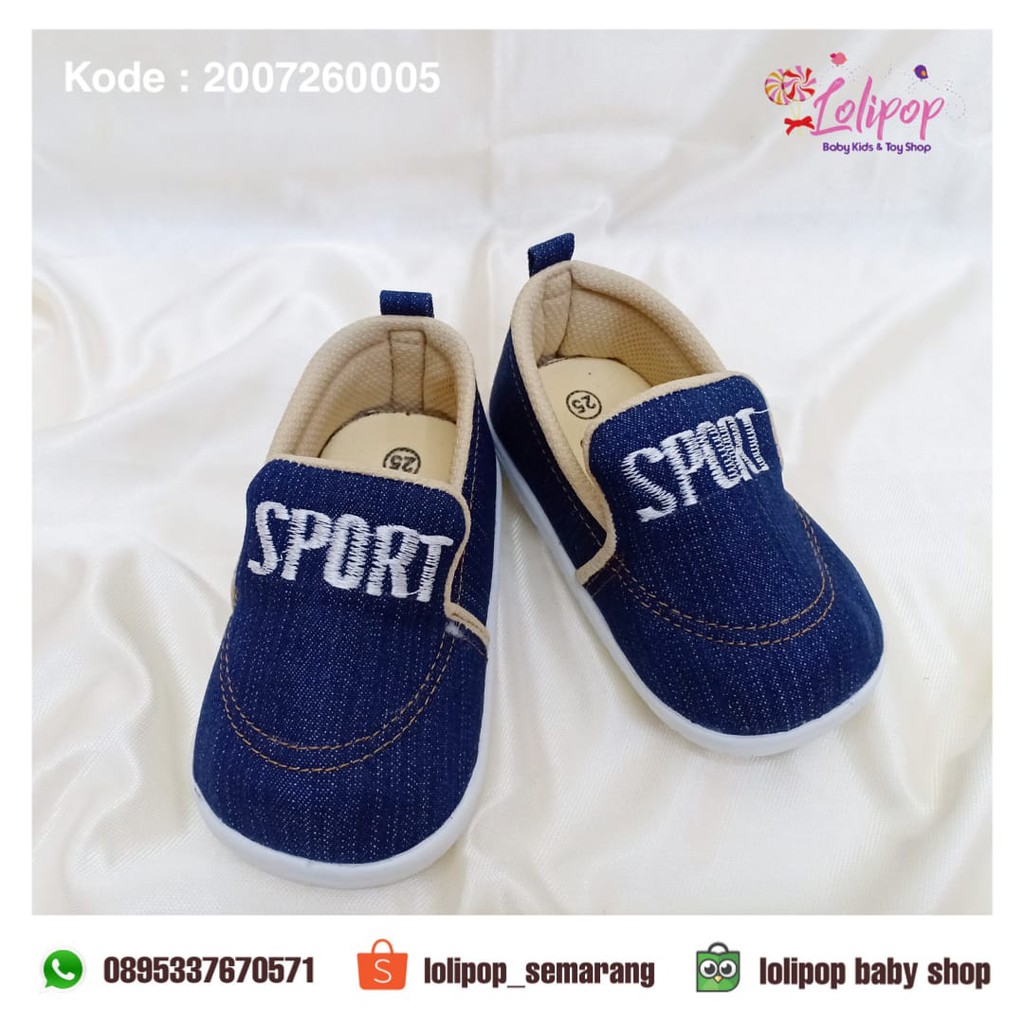 Sepatu Baby Cowo Pipi Mimi Jeans ada Bunyi 22/25