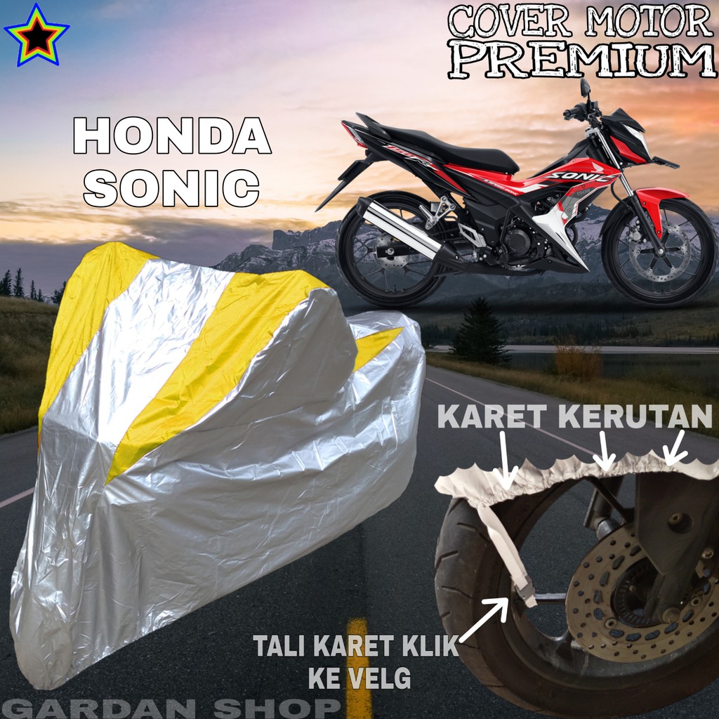Sarung Motor HONDA SONIC Silver KUNING Body Cover Honda PREMIUM