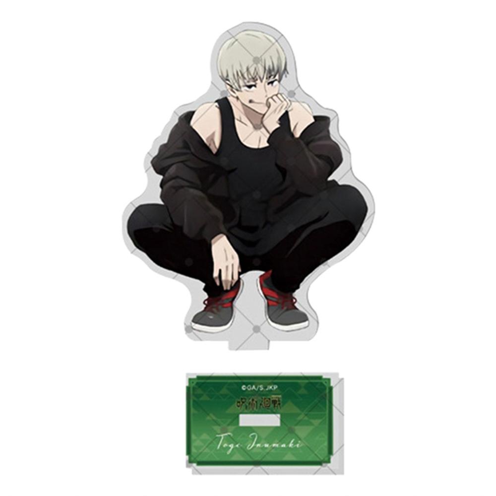 Lanfy Jujutsu Kaisen Figure Stand Action Figure Akrilik Dekorasi Meja Model Piring Standing Plate Figure Model Piring Itadori Yuuji