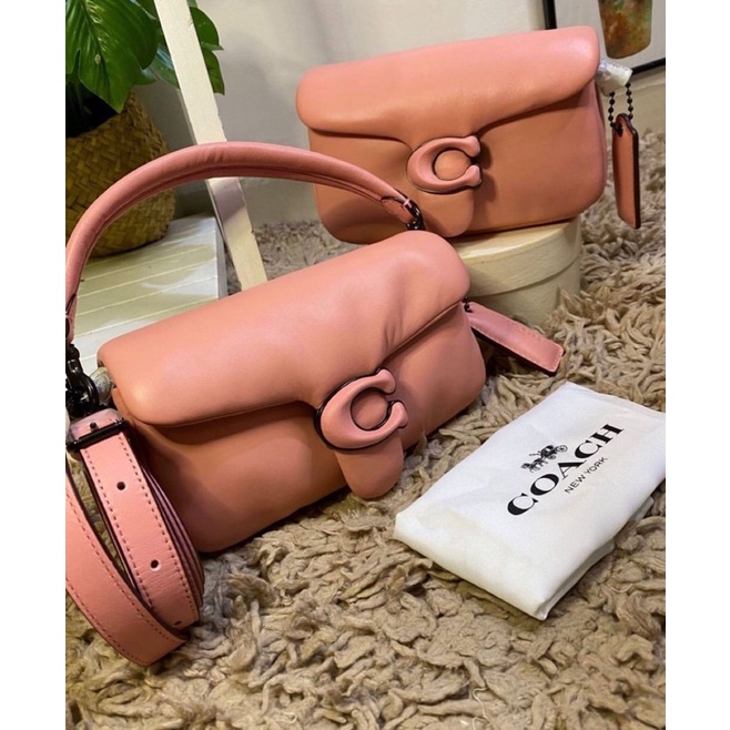 Coach pillow tabby shoulder bag 18 leather candy pink nwt