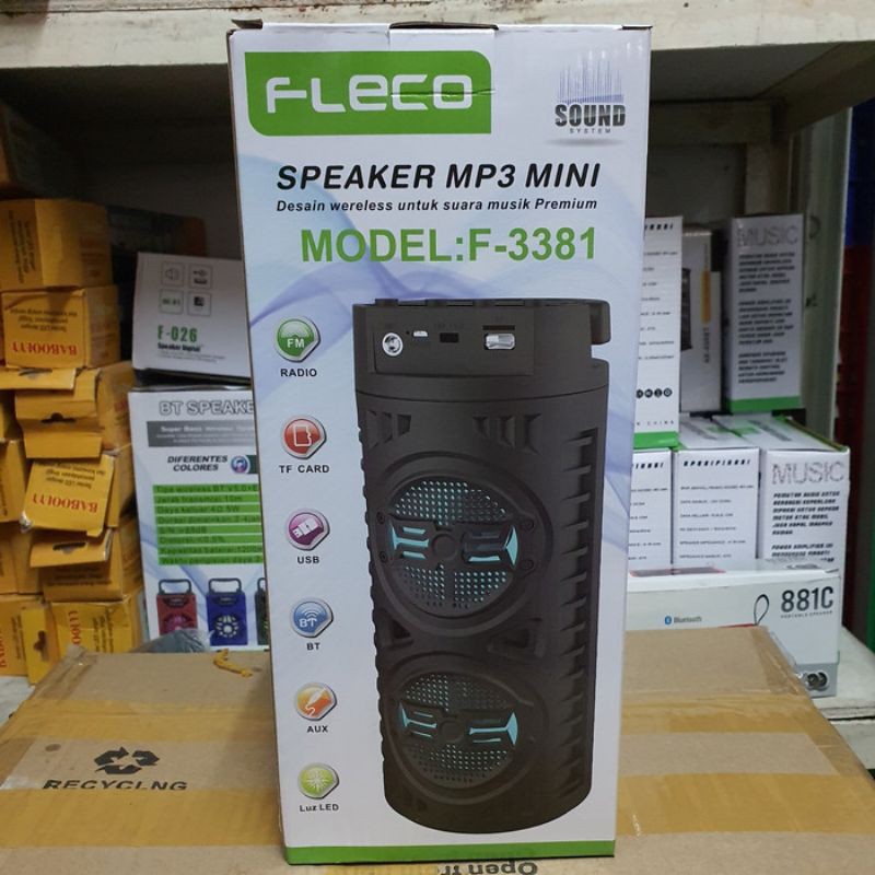 Harga lockdown Speaker Bluetooth Fleco F 3381Suara ngebass