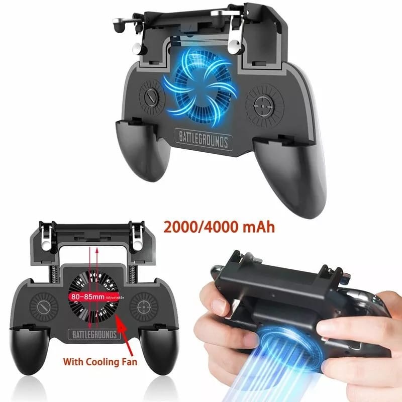 GAMEPAD SR 4IN1 PUBG FF L1 R1 PLUS POWERBANK KIPAS