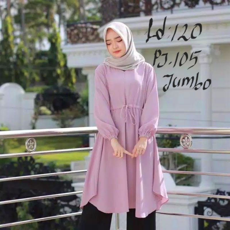 TUNIK JUMBO/BERTHA TUNIK/TUNIK MUSLIM/TUNIK HIJAB/TUNIK BIG SIZE/LD120/PJ105/REAL PICT/BUSUI&amp;BUMIL