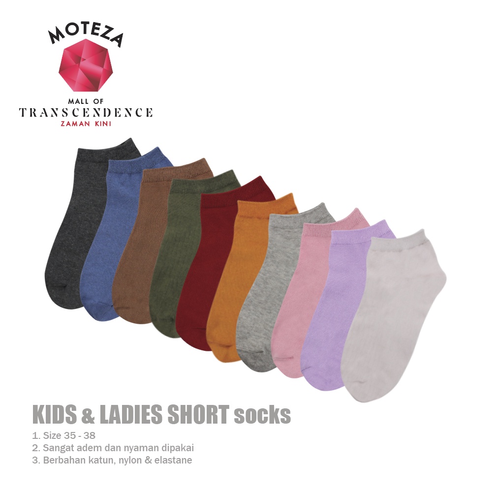 Moteza Kaos Kaki Short Pendek Pria Wanita Anak / Olahraga Sport Socks - Size 35-38 // 39-42