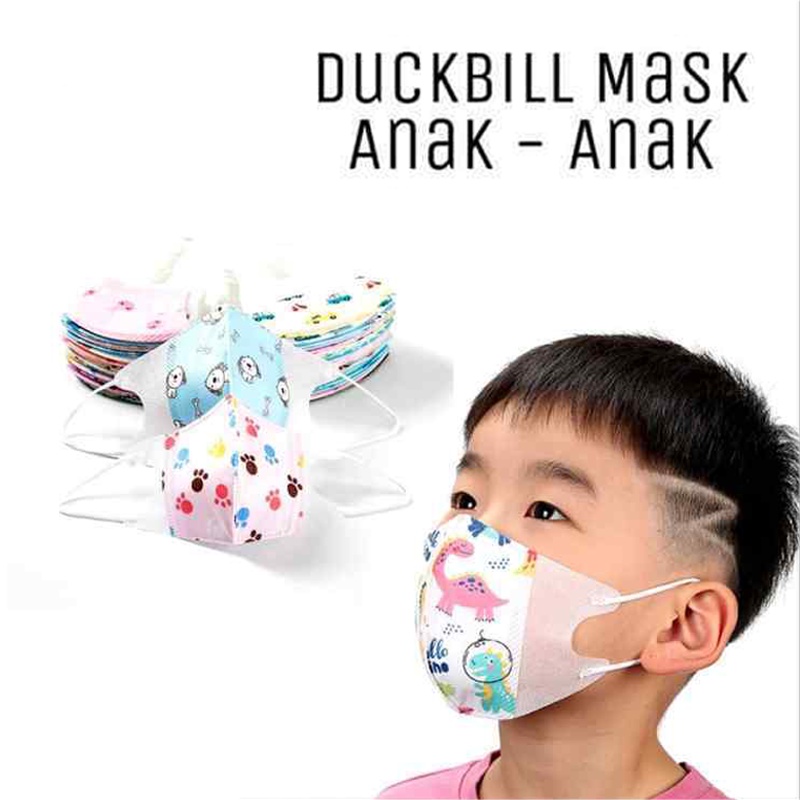 Masker Duckbill Anak dan Bayi 3ply Earloop Mask Protevtive mask Masker Anak Motif Karakter Random